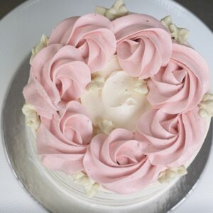 Vanilla raspberry buttercream cake